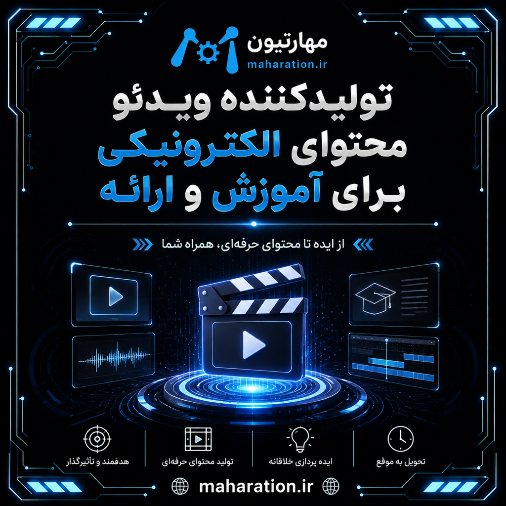 تولیدکننده ویدئو محتوای الکترونیکی برای آموزش و ارائه